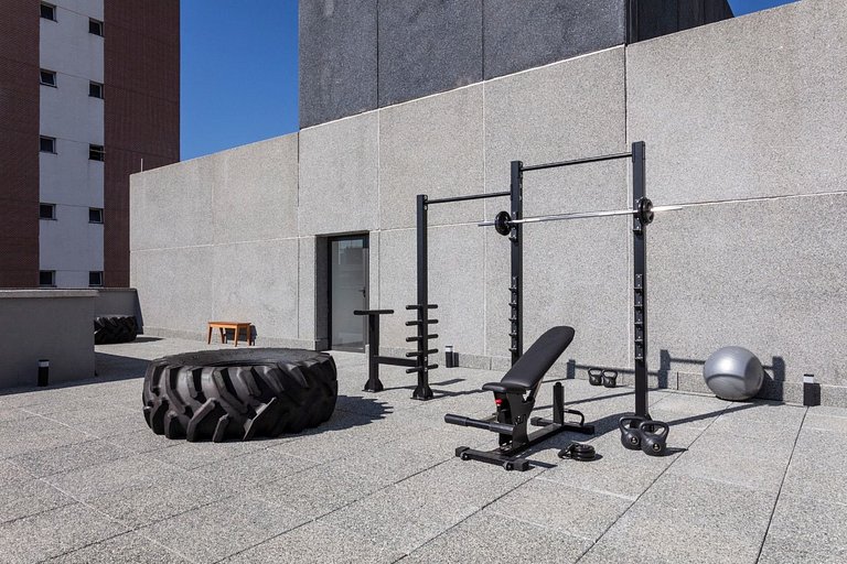 Studio Moderno com Rooftop & Piscina | Entre Vila Madalena e